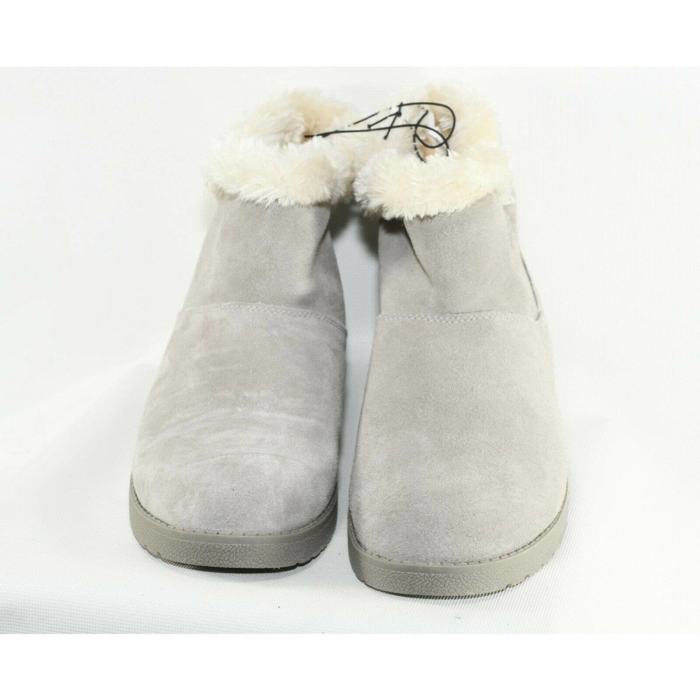 Target Women Faux Fur and Genuine Gray Suede Snow Winter Boots Shoe (Size US 10)
